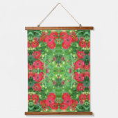 Fading Red Zinnia Flowers Abstract Pattern   Hangend Wandkleed (Voorkant)