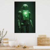 Fading Sentinel: een kapotte robot Poster (Keuken)