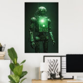 Fading Sentinel: een kapotte robot Poster (Thuiskantoor)