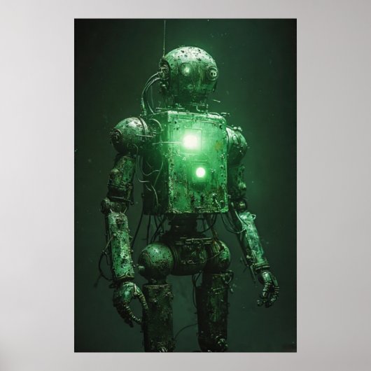 Fading Sentinel: een kapotte robot Poster (Voorkant)