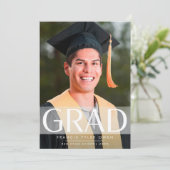 Fading Stripe AFSTUDEERDER High School Fotoklasse  Aankondiging (Staand voorkant)