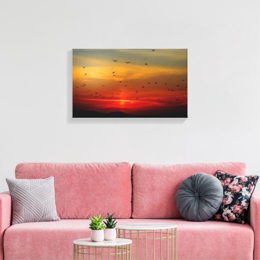 Fading Sunset Canvas Afdruk (Insitu (Woonkamer))