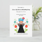 Fado dameszanger met schepen van de Birthday Party Kaart (Staand voorkant)