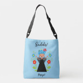 Fado-vrouwzanger met Portugese caravel-schepen Crossbody Tas (Achterkant)