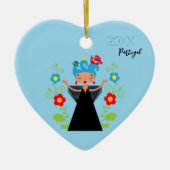 Fado-vrouwzanger met Portugese caravel-schepen Keramisch Ornament (Voorkant)