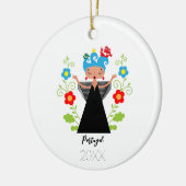 Fado-vrouwzanger met Portugese caravel-schepen Keramisch Ornament (Links)