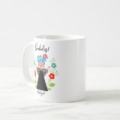 Fado-vrouwzanger met Portugese caravel-schepen Koffiemok (Voorkant links)