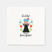 Fado-vrouwzanger met Portugese caravel-schepen Servet (Voorkant)