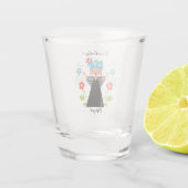 Fado-vrouwzanger met Portugese caravel-schepen Shot Glas (Achterkant)