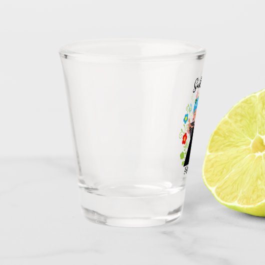 Fado-vrouwzanger met Portugese caravel-schepen Shot Glas (Links)