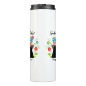 Fado-vrouwzanger met Portugese caravel-schepen Thermosbeker (Achterkant)