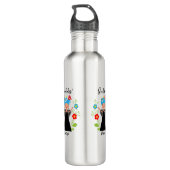 Fado-vrouwzanger met Portugese caravel-schepen Waterfles (Achterkant)