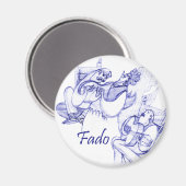 Fado zanger magneet (Voorkant / Achterkant)