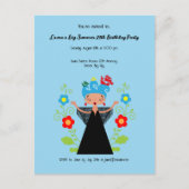 Fado zangeres verjaardagsfeest uitnodiging (Voorkant)