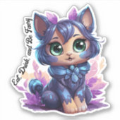 Fae Cat Sticker - "Eet, Drink en wees Faery" (Voorkant)