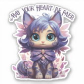 Fae Cat Sticker - "Moge je hart veiliger zijn" (Voorkant)