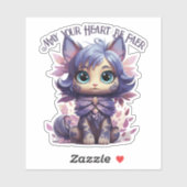 Fae Cat Sticker - "Moge je hart veiliger zijn" (Vel)