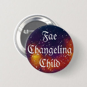 Fae Changeling Child  Galaxy Identity Ronde Button 5,7 Cm