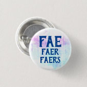 Fae Faer Faers Pronouns Ronde Button 3,2 Cm (Voorkant /achterkant)