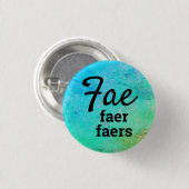 Fae, Faer, Faers Pronouns Ronde Button 3,2 Cm (Voorkant /achterkant)
