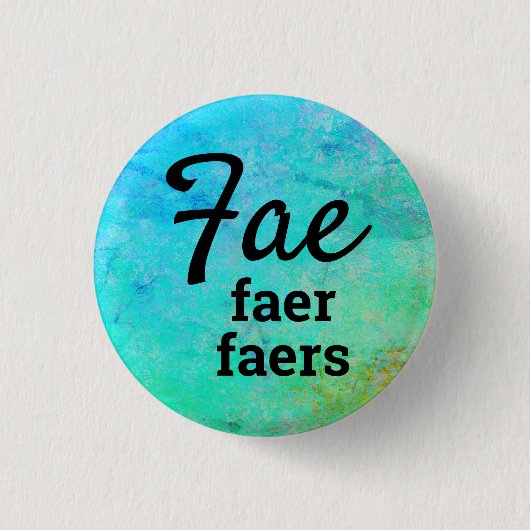 Fae, Faer, Faers Pronouns Ronde Button 3,2 Cm (Voorkant)