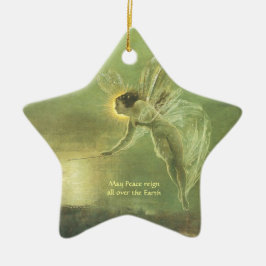 Fae - Fairy Angle Star shape Kerstannemant Keramisch Ornament