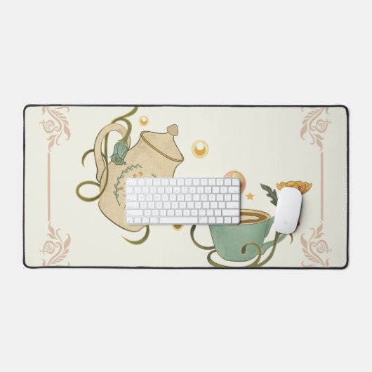 Fae geïnspireerd ontwerp, grafische kunst, theetij bureaumat (Keyboard & Muis)