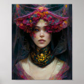Fae Girl in roze fantasy Art Poster (Voorkant)