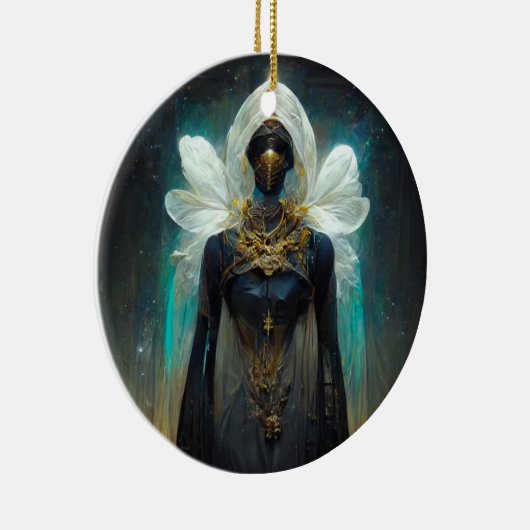 Fae Guardian Fantasy Keramisch Ornament (Rechts)