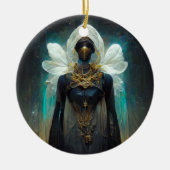 Fae Guardian Fantasy Keramisch Ornament (Voorkant)