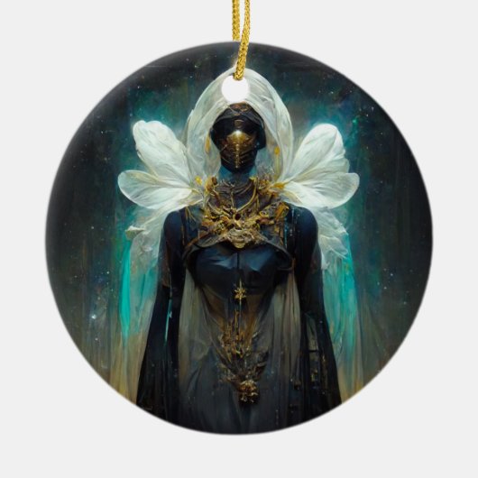 Fae Guardian Fantasy Keramisch Ornament (Voorkant)