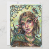 Fae Messengers Art Kaart Elf Fantasy Forest Vrouw (Voorkant)