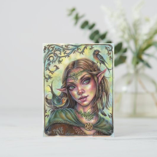 Fae Messengers Briefkaart Elf Fantasy (Staand voorkant)