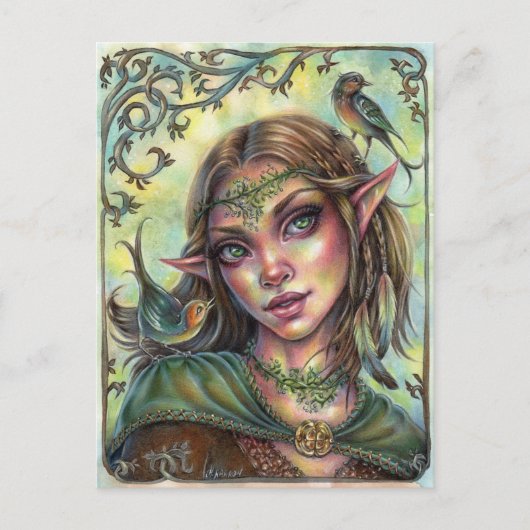 Fae Messengers Briefkaart Elf Fantasy (Voorkant)