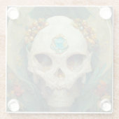 Fae Skull Fantasy Glazen Onderzetter (Achterkant)