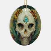 Fae Skull Fantasy Keramisch Ornament (Rechts)