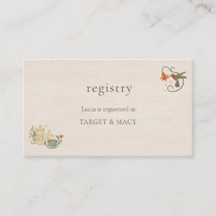  Faecore Floral Vrijgezellenfeest Registry Informatiekaartje