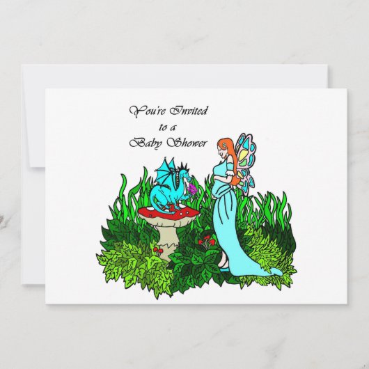 Faerie Baby shower Invitation Kaart (Voorkant)