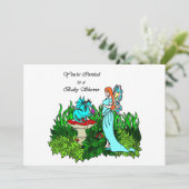 Faerie Baby shower Invitation Kaart (Staand voorkant)