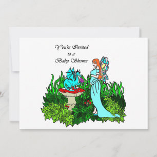 Faerie Baby shower Invitation Kaart
