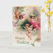 Faerie Birthday Kaart (Gele Bloem)