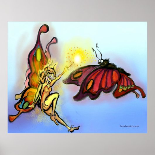 Faerie- en Butterfly-Poster Poster (Voorkant)