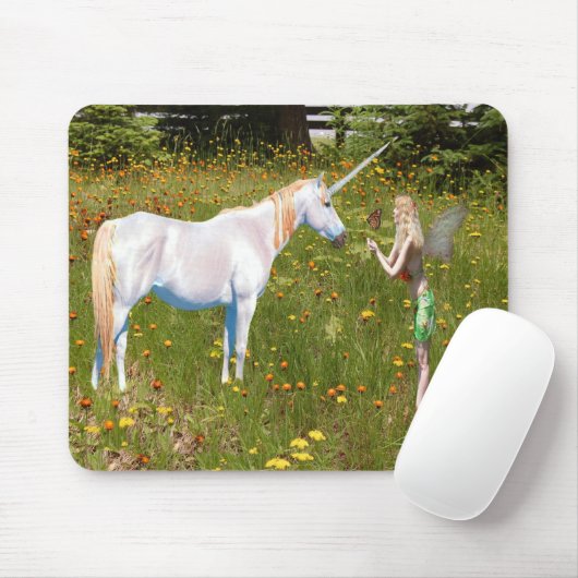 Faerie en unicorn muismat (Met muis)