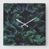 Faerie Forest Square Wall Clock Vierkante Klok (Voorkant)