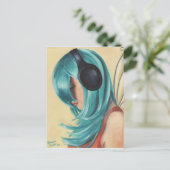 Faerie Funk #3 Briefkaart Headphone Faerie Briefka (Staand voorkant)