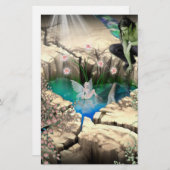 Faerie in Elven Pond Briefpapier (Voorkant / Achterkant)
