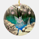 Faerie in Elven Pond Keramisch Ornament (Achterkant)