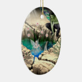 Faerie in Elven Pond Keramisch Ornament (Rechts)