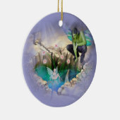 Faerie in Elven Pond Vignette Keramisch Ornament (Rechts)
