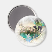 Faerie in Elven Pond Vignette Magneet (Voorkant / Achterkant)